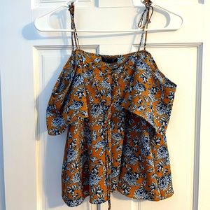 Topshop Off-shoulder Floral Summer Top